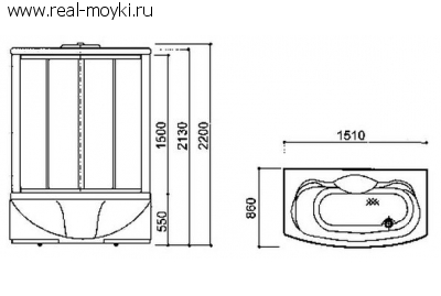 Душевая кабина Appollo A-0828