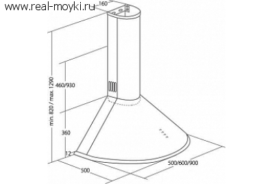 Вытяжка для кухни Akpo WK-4 Dandys 50 IX