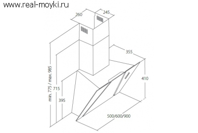 Вытяжка для кухни Akpo WK-4 Cetias eco 50 WH