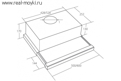 Вытяжка для кухни Akpo WK-7 Light Touch 60 IX