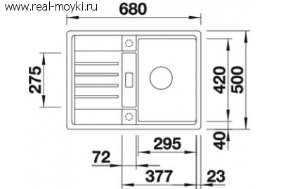 Мойка для кухни Blanco Lexa 40S