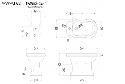 Биде Devon & Devon Blues IBBID1FBLUES