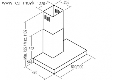 Вытяжка для кухни Cata Midas 600 Blanca
