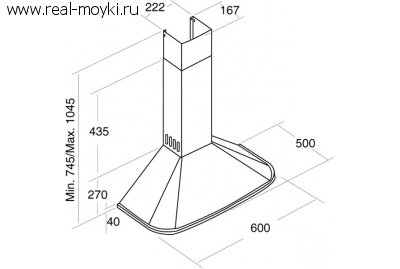 Вытяжка для кухни Cata Neblia 600 Blanca