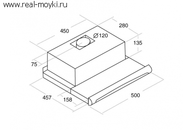 Вытяжка для кухни Cata TF 5250 GWH