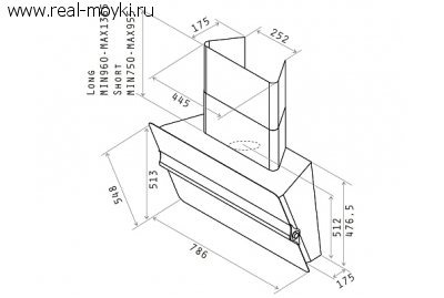 Вытяжка для кухни ELICA CAPITOL BL/F/80
