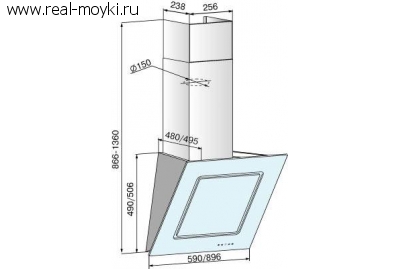 Вытяжка для кухни Elikor Оникс 60П-1000-Е4Г бежевый/бежевый