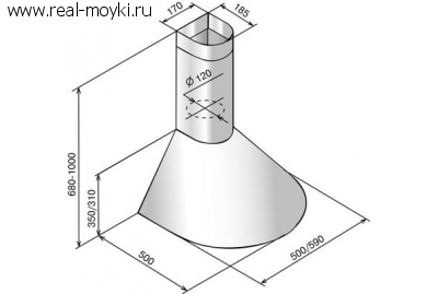 Вытяжка для кухни Elikor Эпсилон 50П-430-П3Л белый/срб.