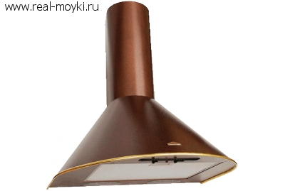 Вытяжка для кухни Elikor Эпсилон 60П-430-П3Л медный антик/зол.