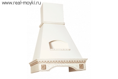 Вытяжка для кухни Elikor Бельведер Флореале 60П-650-П3Г бежевый/дуб бел патина