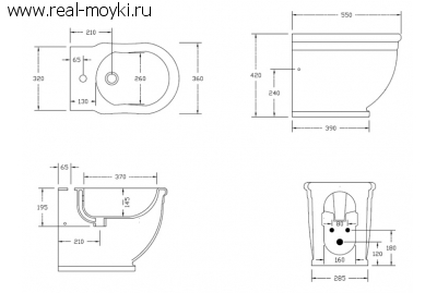 Биде Hidra Ceramica Ellade D24
