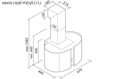 Вытяжка для кухни Falmec MIRABILIA 67 NATURA GOLD VETRO (800) ECP