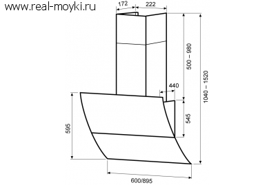 Вытяжка для кухни Krona Celesta 900 white sensor