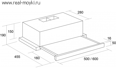 Вытяжка для кухни Lex VETA 500 DURALUM