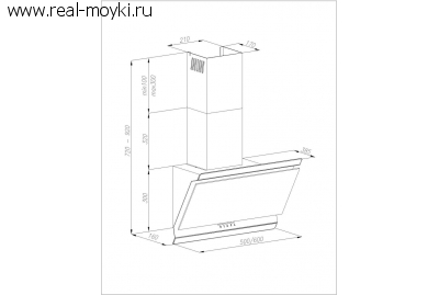 Вытяжка для кухни Lex Zetta 500 White