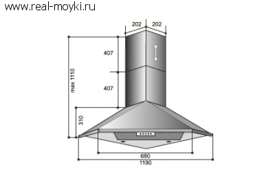 Вытяжка для кухни Lex ARCTICUS ANGOLA INOX