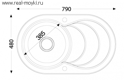 Мойка для кухни Longran Bristol BSR 790.480