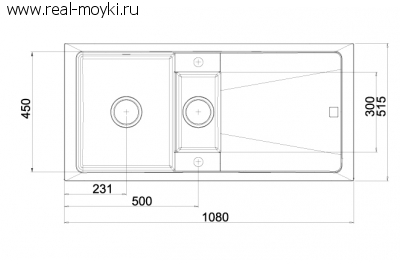 Мойка для кухни Longran Manchester MNR 1080.515 15