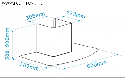 Вытяжка для кухни Maunfeld Ancona 60 Черный