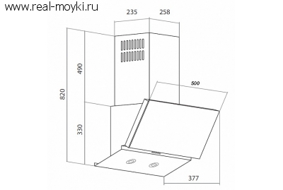 Вытяжка для кухни Maunfeld Great 50 белый+белое стекло с декором