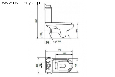 Унитаз Cezares Royal Palace