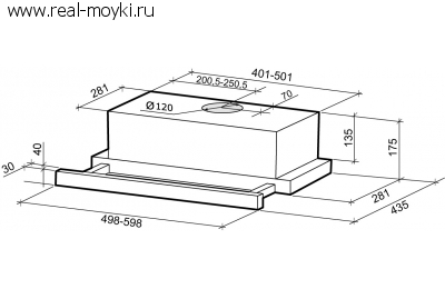 Вытяжка для кухни Shindo MIO sensor 60 W/WG 3E