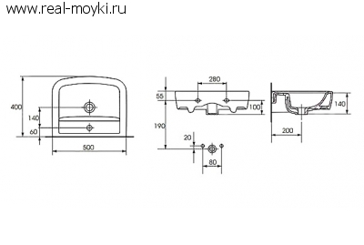 Раковина Cersanit Pure 50