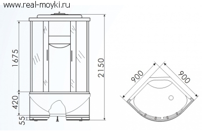 Душевая кабина Erlit ER1509T-C3