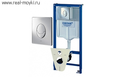Система инсталляции 4 в 1 для подвесного унитаза с кнопкой смыва Grohe Rapid SL 38750001