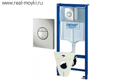 Система инсталляции 4 в 1 для подвесного унитаза с кнопкой смыва Grohe Rapid SL 38813001