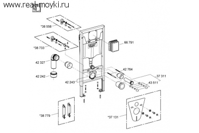 Система инсталляции для подвесных унитазов Grohe Rapid SL 38528001