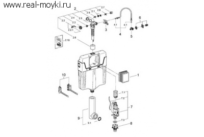 Смывной бачок скрытого монтажа Grohe GD2 38661000