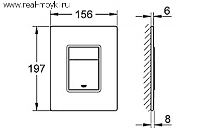 Кнопка смыва Grohe Skate Cosmopolitan 38845BS0