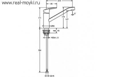 Смеситель для мойки Hansa Polo 51482273