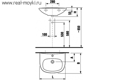 Раковина Jika Zeta 50 1039.0