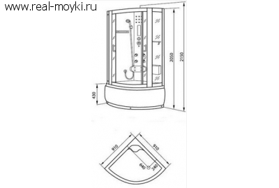 Гидромассажная душевая кабина Luxus 518