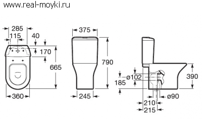 Унитаз-компакт Roca Nexo 342640000