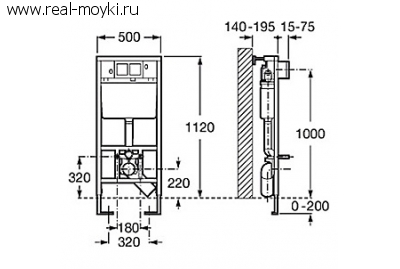Система инсталляции для унитазов Roca PRO WC 89009000K