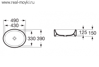 Раковина Roca Fuego 32722E000 (49 см)