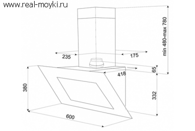 Вытяжка для кухни Теka DVT 60 HP WHITE