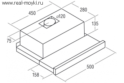Вытяжка для кухни Cata TF 5250 GWH