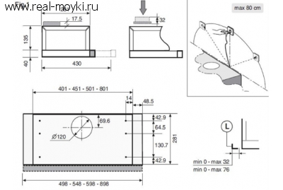 Вытяжка для кухни Zigmund Shtain K 002.61 B