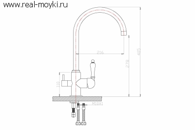 Смеситель для кухни Zorg ZR 317 YF-50 BR