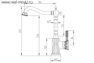 Смеситель для кухни Zorg Azr 720 K-6-6