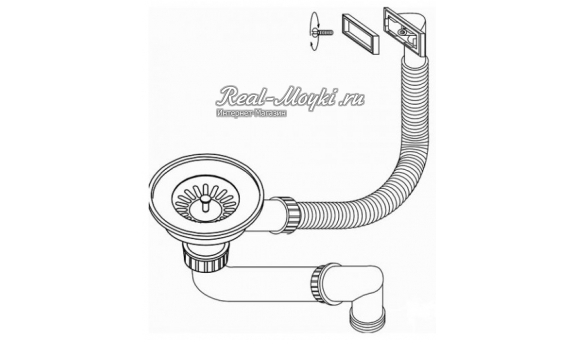 Сливная арматура AquaSanita Ventil SS-001V