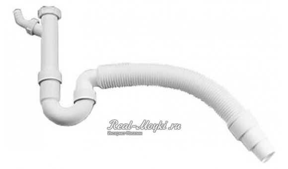 Сифон Blanco 137262 с гофрированной трубкой (выход на 40 и 50 мм)