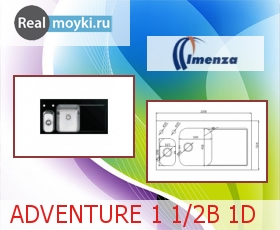 Кухонная мойка Imenza Adventure 1 1/2B 1D