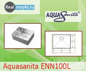 Кухонная мойка Aquasanita ENN100L Radius 10