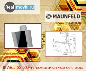   Maunfeld Irwell GS 60 Inox+Black Glass