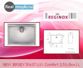   Reginox NEW JERSEY 50x37 LUX Comfort 3,5(c/box) L